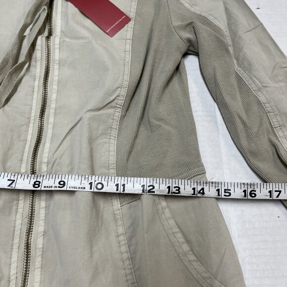 Wearables By XCVI Lenchen Jacket Dress Womens XS Tan Ruched Lagenlook Capsule - Picture 9 of 10